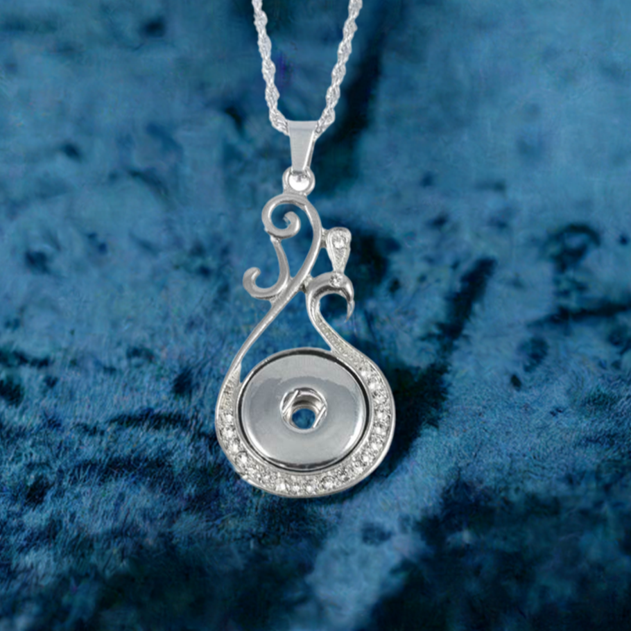 Statement Stainless Steel Swirl Necklace