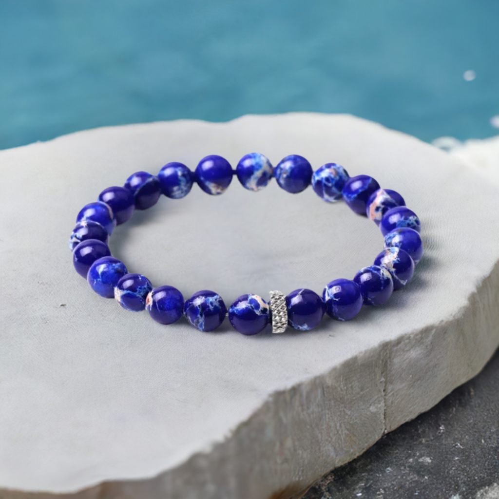 Blue Regalite Stretch Bracelet