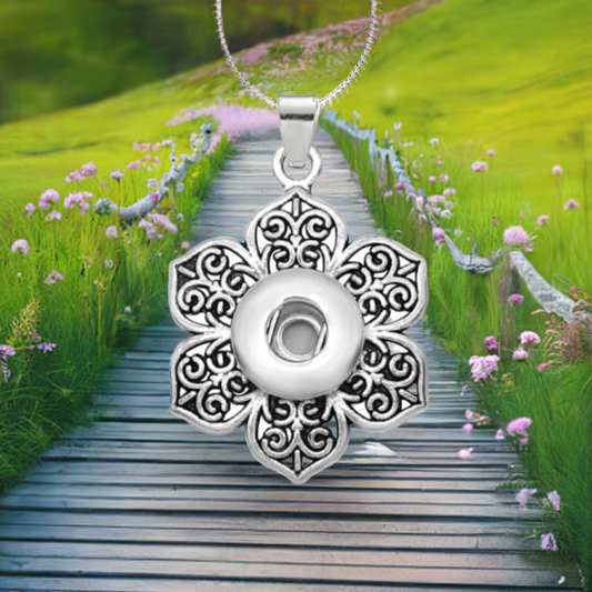 Petite Silver Flower Necklace