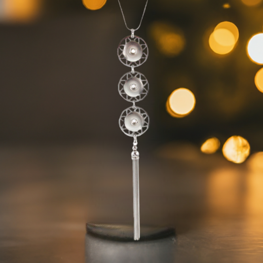 Statement 3 Snap Stainless Steel Necklace