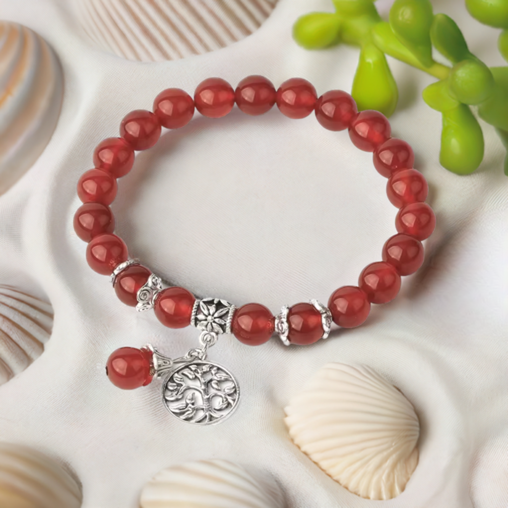 Red Agate Stretch Bracelet