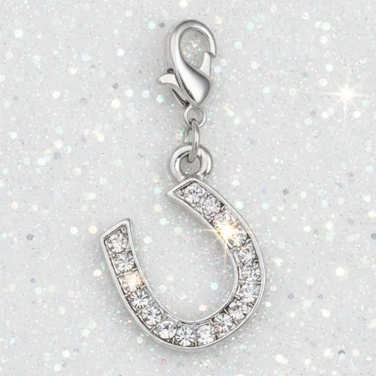 Crystal Horseshoe Clip Charm Snappy Jewels