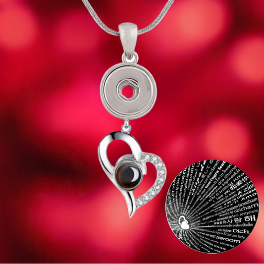 Petite "I Love You In 100 Languages" Snap Necklace