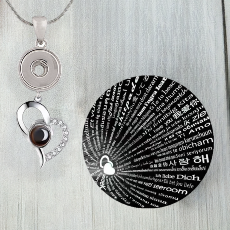 Petite "I Love You In 100 Languages" Snap Necklace