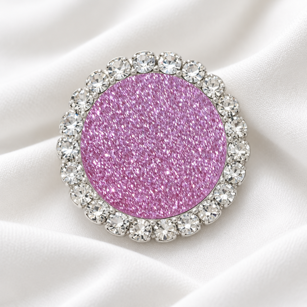Statement Lusterous Lavander Glitter Bling Glitter Snap