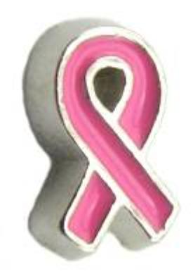 Pink Ribbon Locket Charm