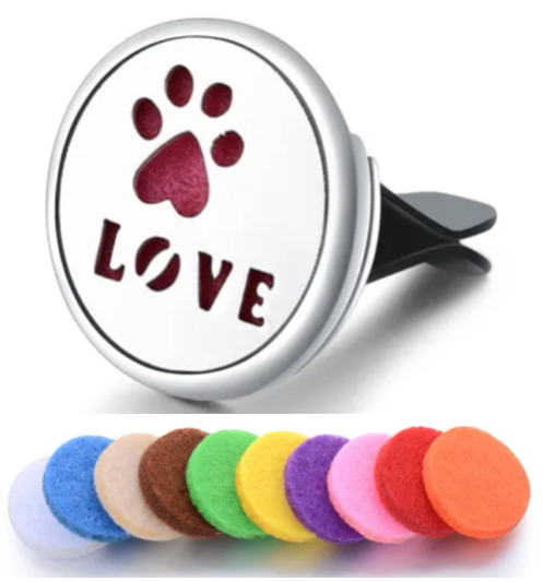 Silver Love My Pet Vent Clip