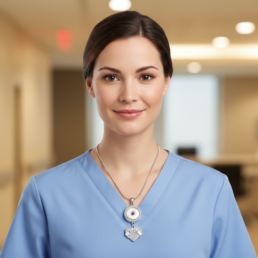 Statement Nurse Dangle Heart Necklace