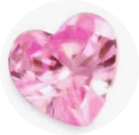 October Birthstone Heart Charm