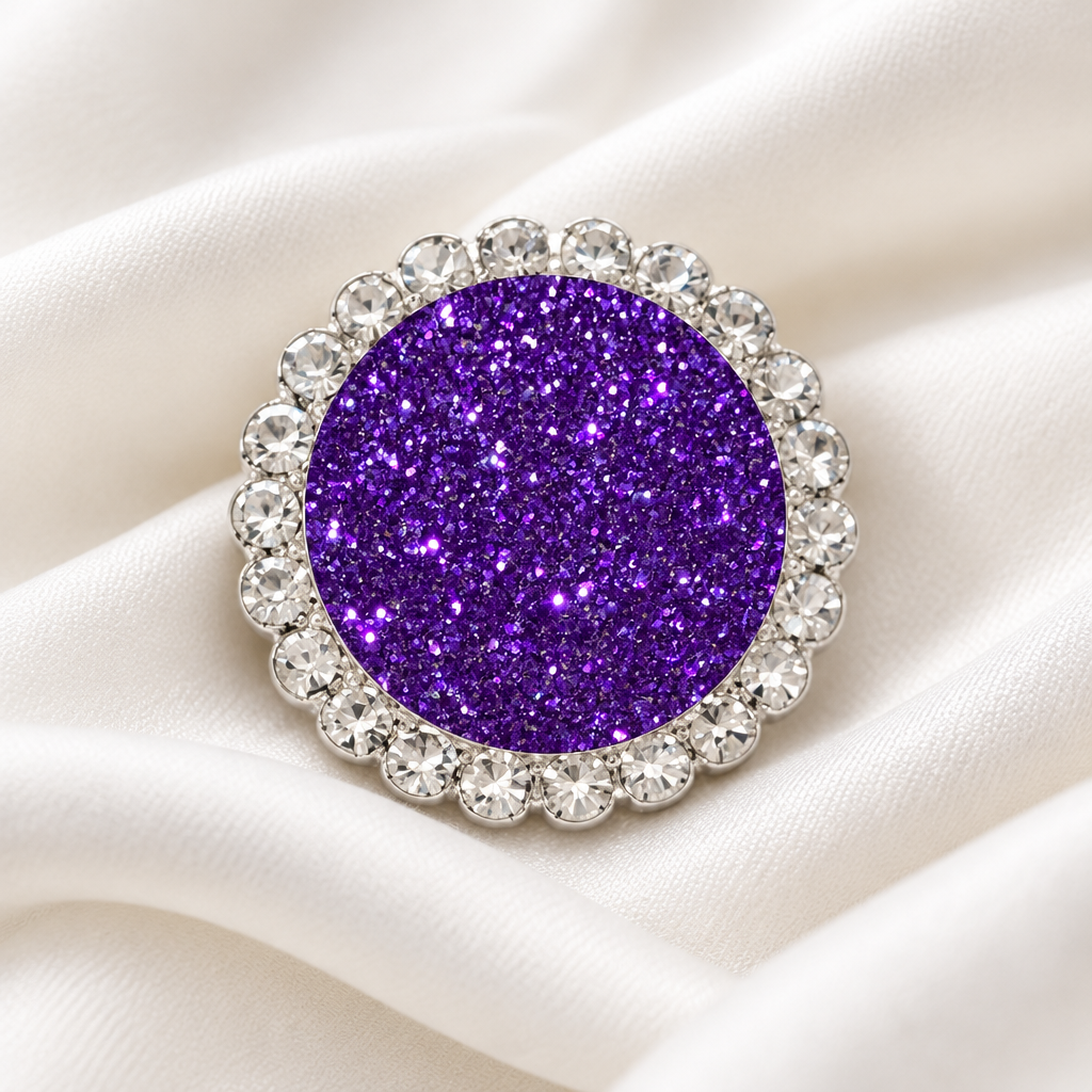 Statement Perfect Perple Glitter Bling Glitter Snap