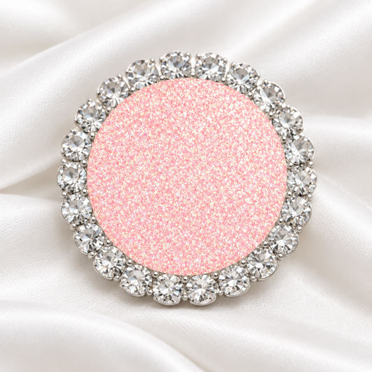 Statement Posh Pink Glitter Bling Glitter Snap