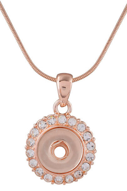 Petite Rose Gold Tone Crystal Necklace