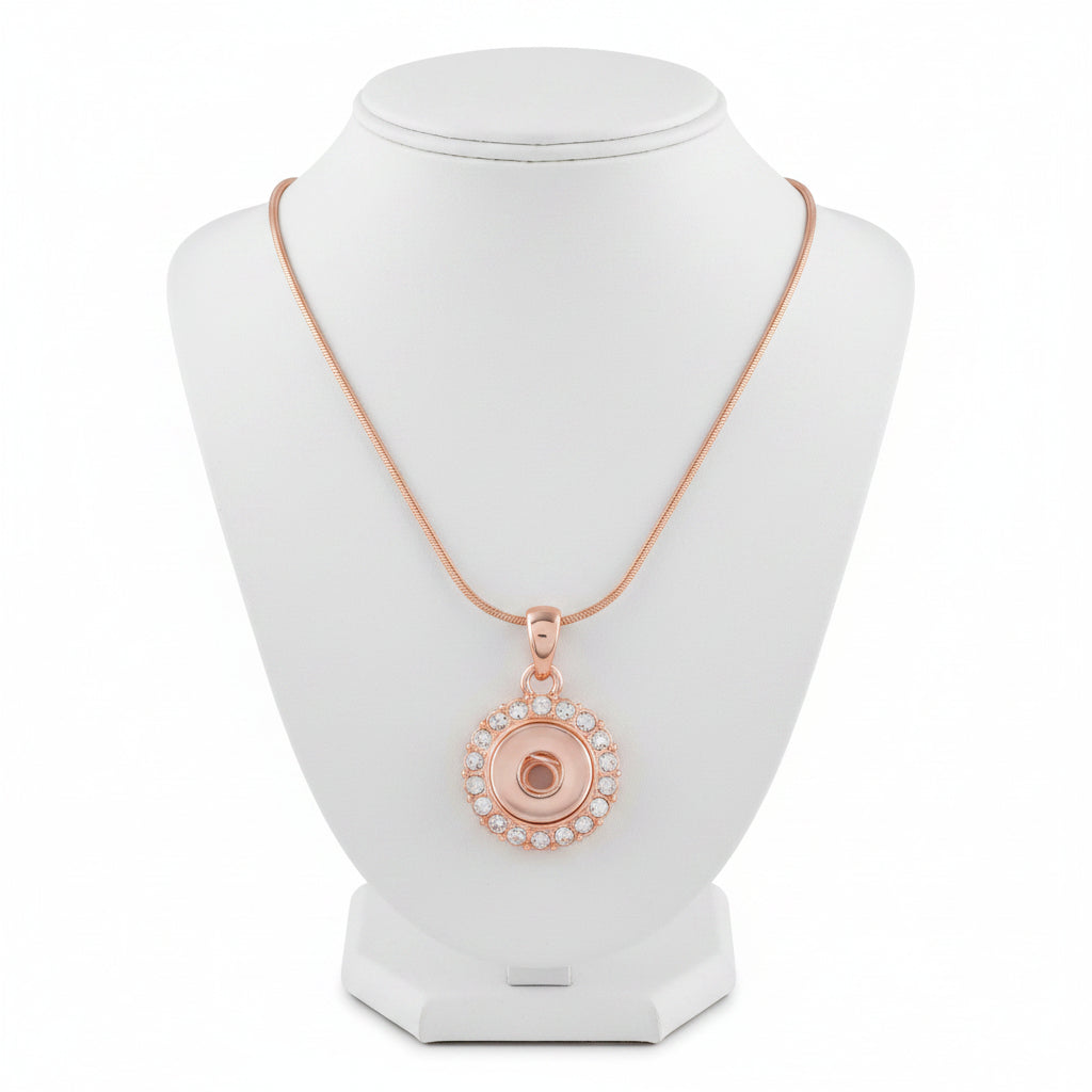 Petite Rose Gold Tone Crystal Necklace