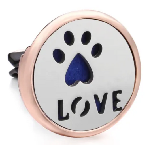 Rose Gold Love My Pet Vent Clip