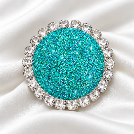 Statement Sea Glass Glitter Bling Glitter Snap