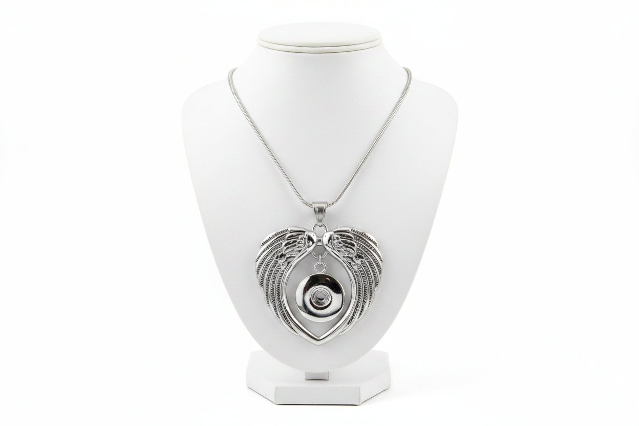 Statement Stainless Steel Wings Necklace