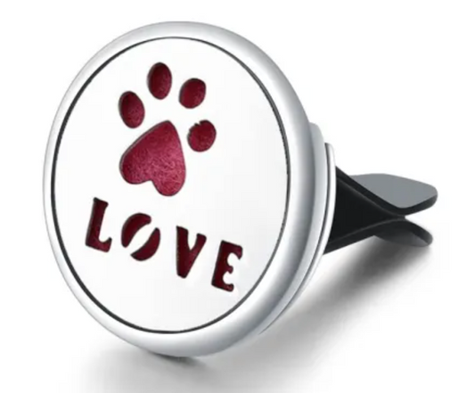 Silver Love My Pet Vent Clip