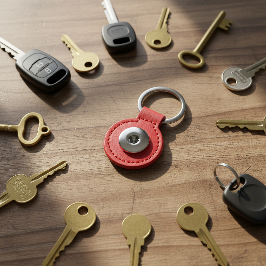 Statement 1 Snap Keychain/Purse Decoration: Red