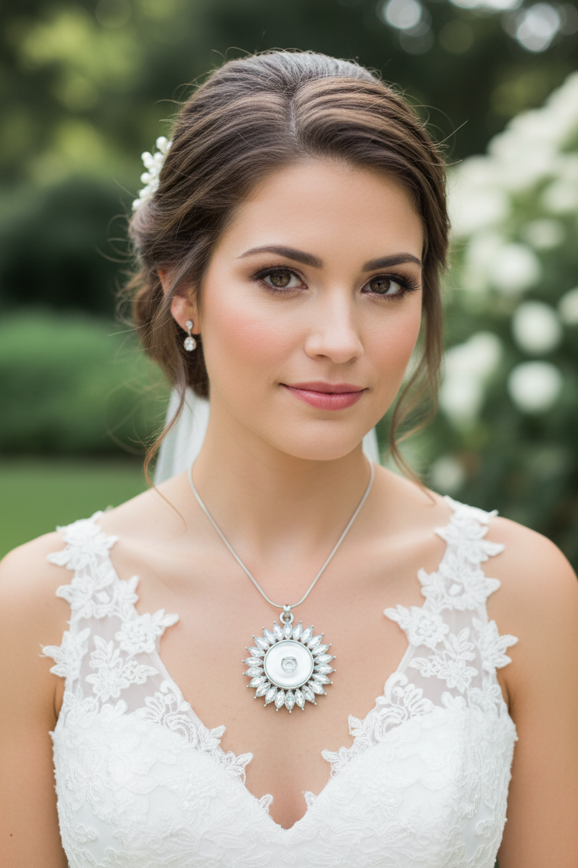 Statement Bling Crystals Flower Necklace
