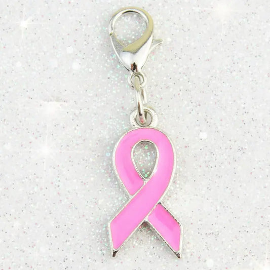 Pink Ribbon Clip Charm Snappy Jewels