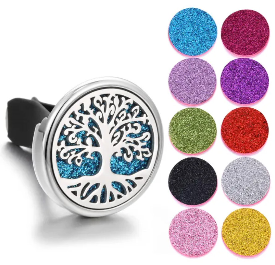 Sparkle Silver Tree Of Life Vent Clip