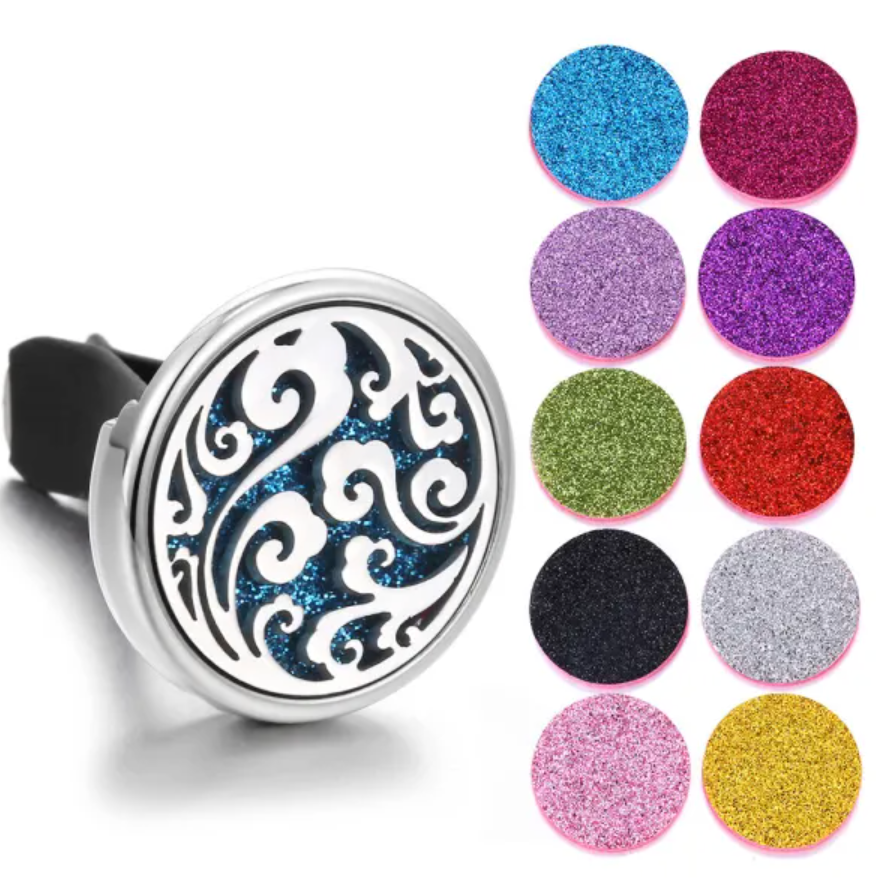 Sparkle Silver Waves Vent Clip