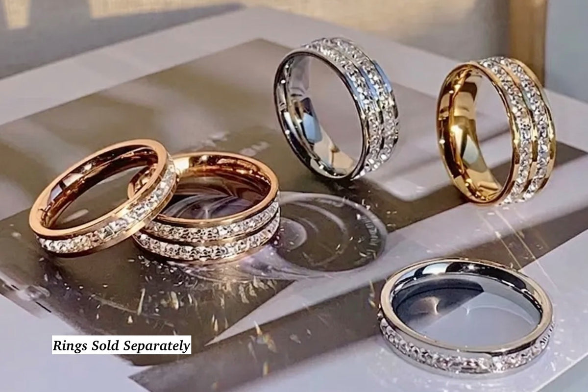 Dazzling Stainless Steel Eternity Ring