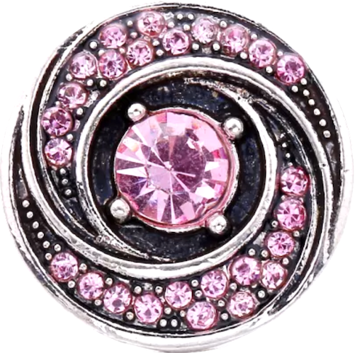 Statement Crystal Bling Swirl Snap