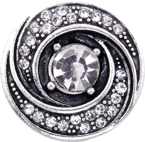 Statement Crystal Bling Swirl Snap