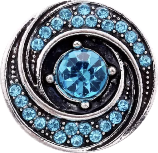 Statement Crystal Bling Swirl Snap