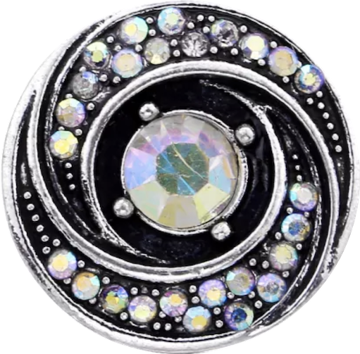 Statement Crystal Bling Swirl Snap