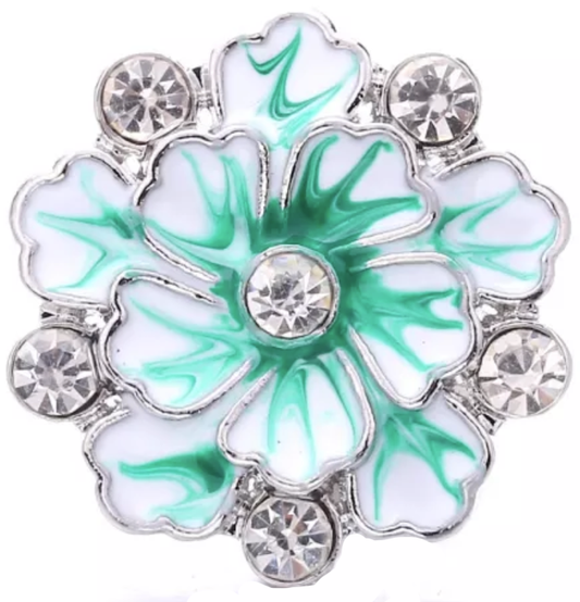 Statement Bling Swirl Flower Snap