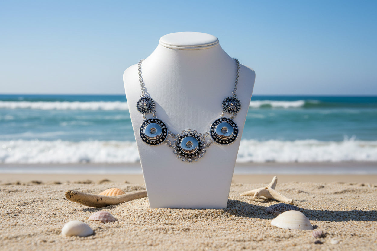 Statement 3 Snap Bling Necklace