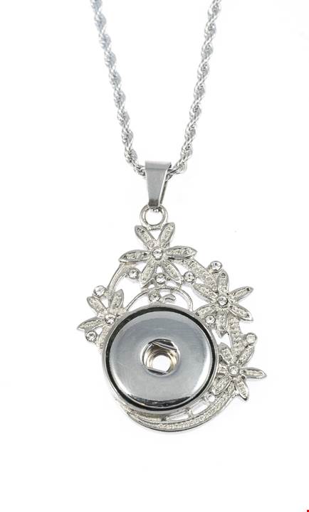 Statement Stainless Steel Flowers Necklace