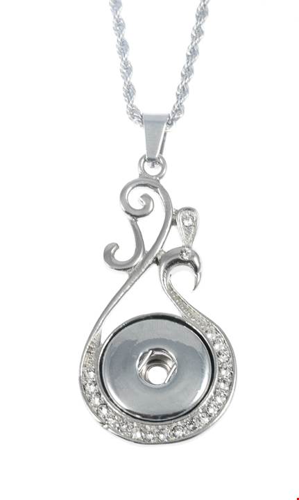 Statement Stainless Steel Swirl Necklace