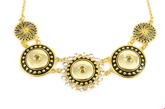 Statement 3 Snap Bling Necklace