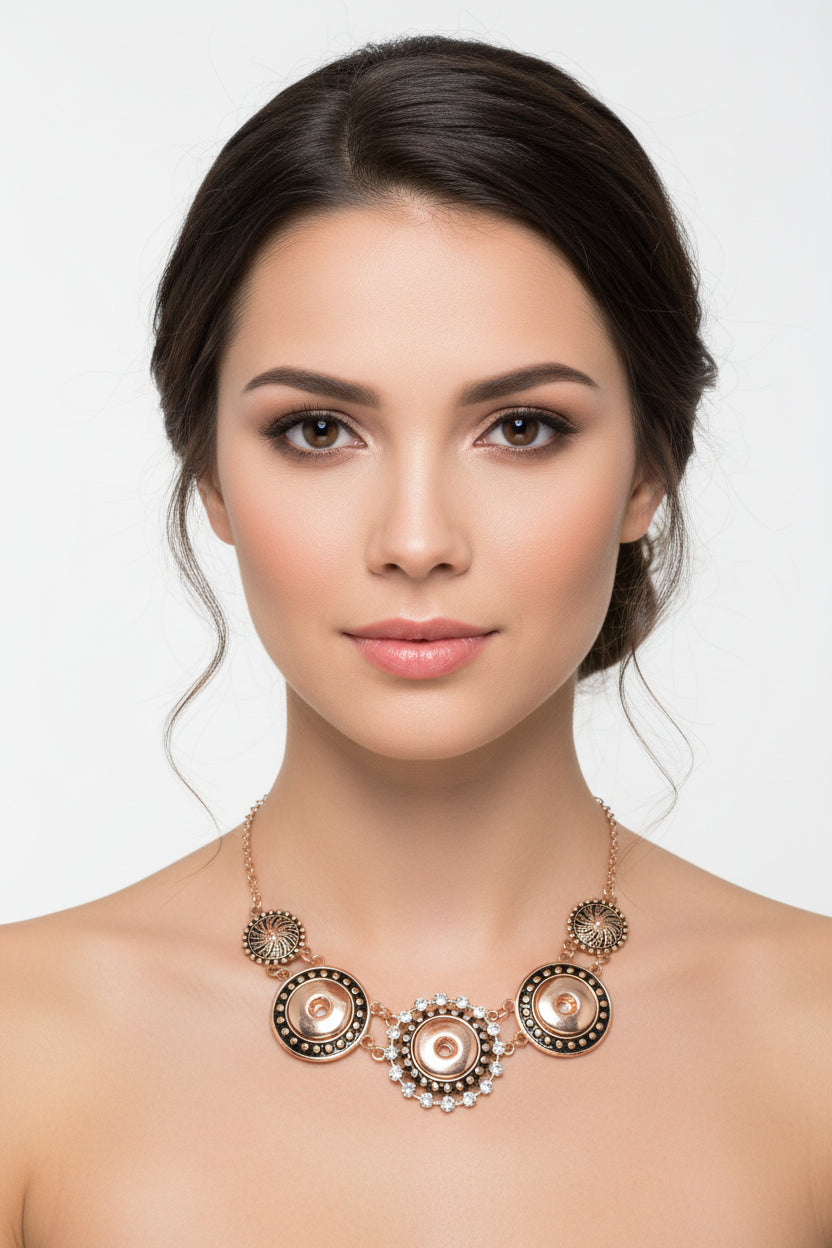 Statement 3 Snap Bling Necklace