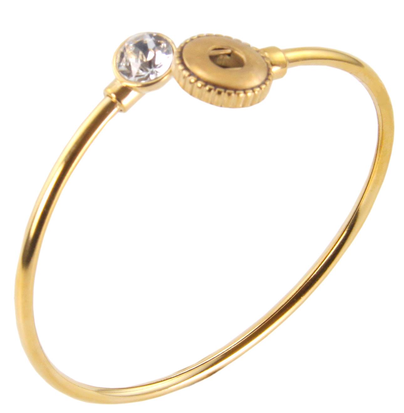 Petite Expandable Gold Tone W/Crystal Bracelet