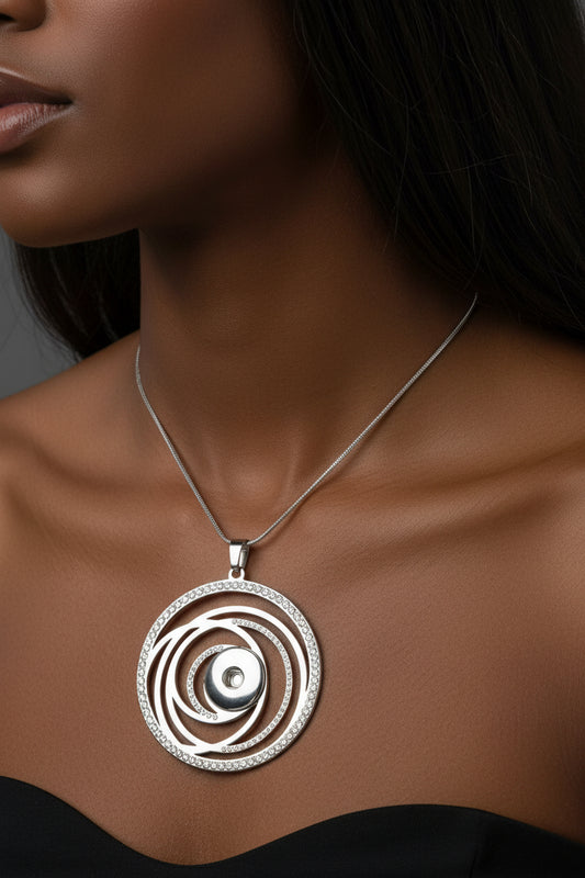 Statement Crystal Swirls Necklace