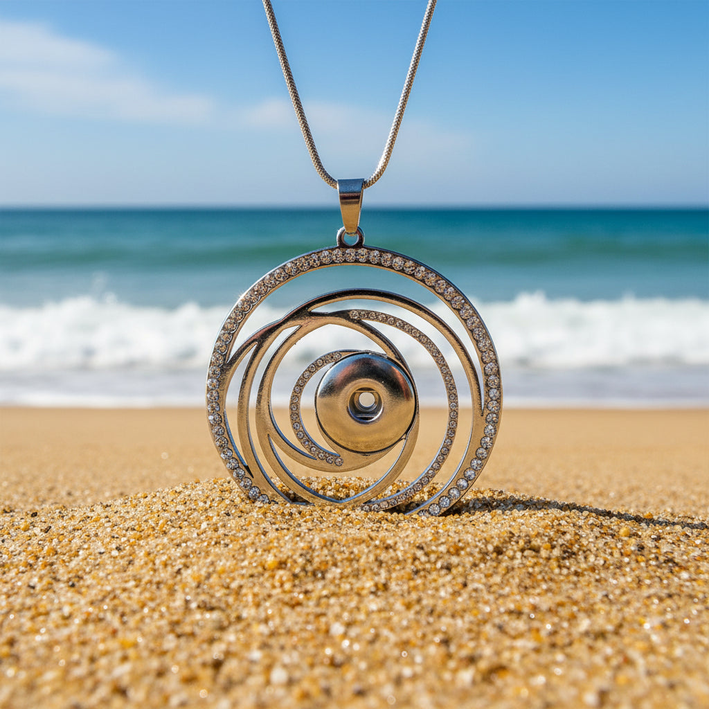 Statement Crystal Swirls Necklace