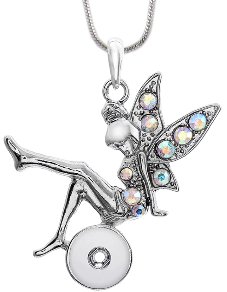 Petite Silver Tone Fairy Necklace