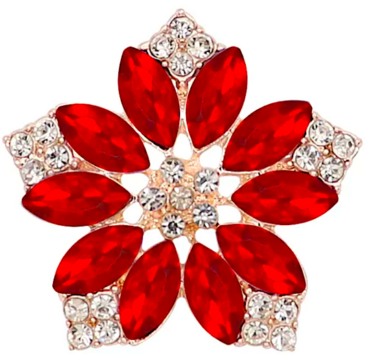 Statement Crystal Flower Snap