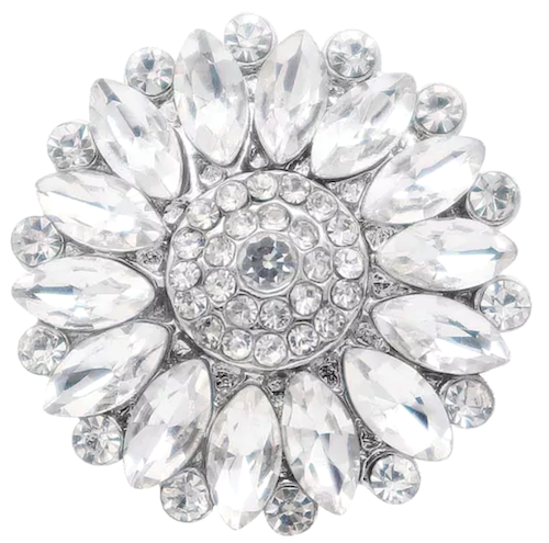 Statement Crystal Flower Snap