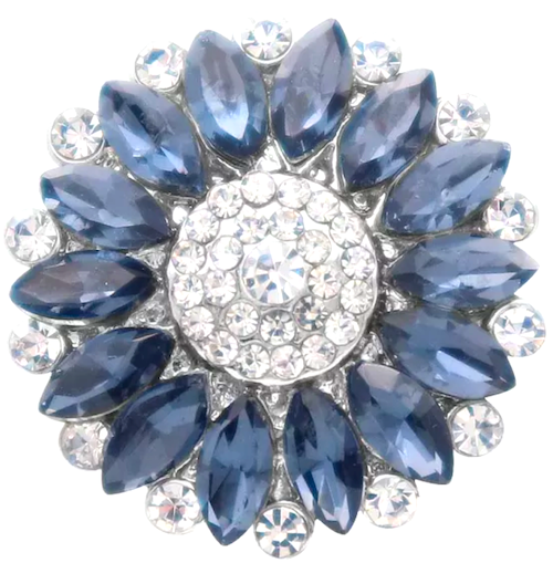 Statement Crystal Flower Snap