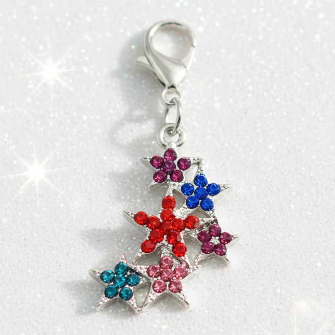 Dangle Stars Clip Charm