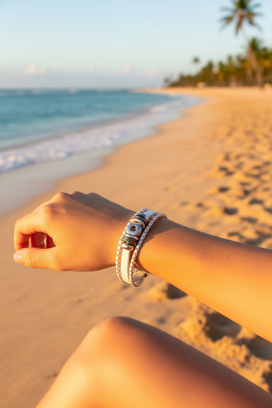 Petite White Weave Bracelet