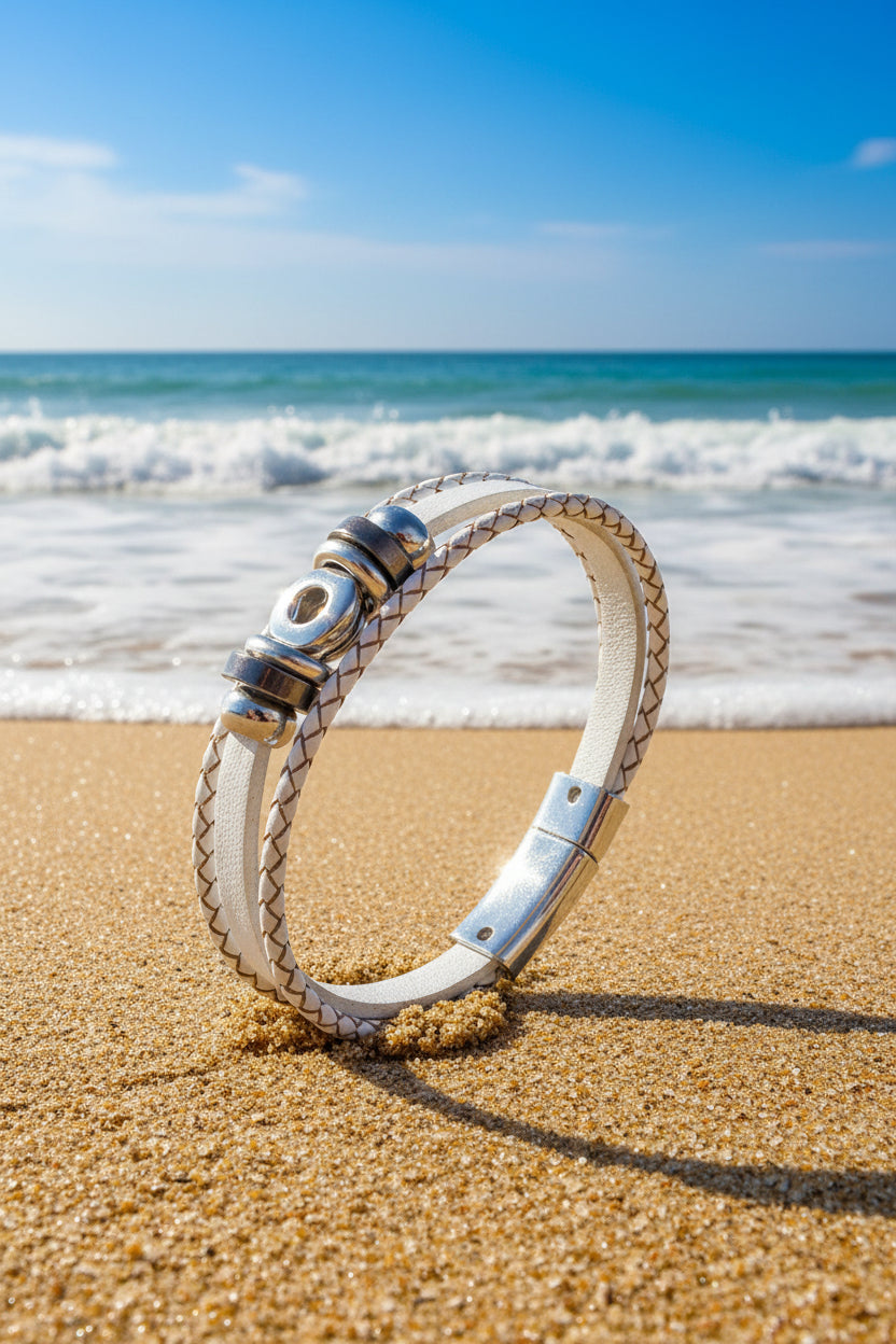 Petite White Weave Bracelet
