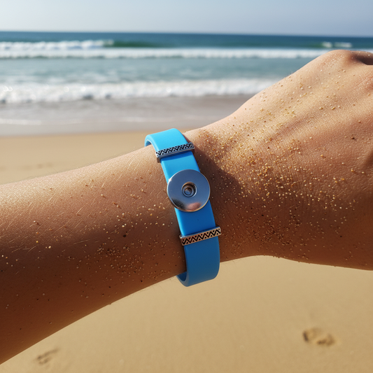 Petite Light Blue Silicone Adjustable Bracelet
