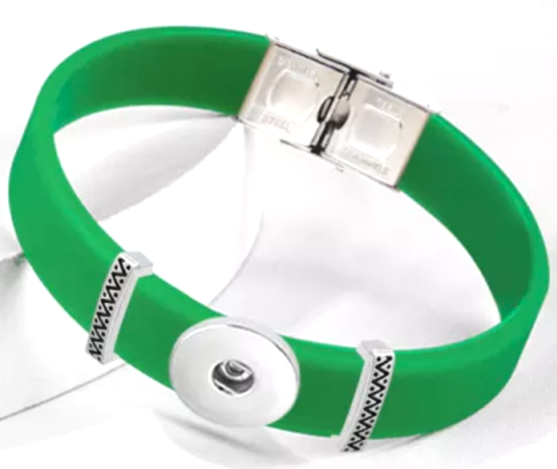 Petite Green Silicone Adjustable Bracelet