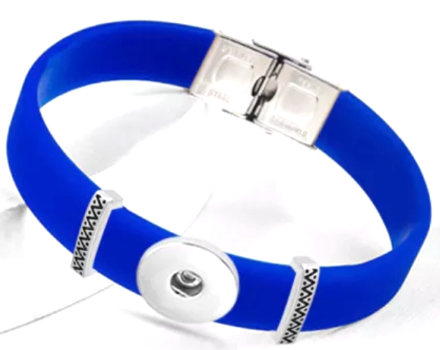 Petite Deep Blue Silicone Adjustable Bracelet